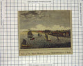 Original Old Antique Print Engraving River Thames Northfleet Kent Yachts