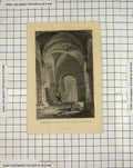 Original Old Antique Print Engraving Castle Chapel Newcastle Sands Allom