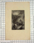 Original Old Antique Print Engraving Pass Bally Brough Kernot Melville 18th