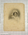 Original Old Antique Print Engraving Portrait Margarita Cogni Ryall 1832 19th