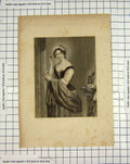 Original Old Antique Print Engraving Portrait Jennyson Dennison Holl 20th