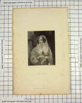 Original Old Antique Print Engraving Portrait Bride Lady Leslie Heath 20th