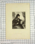 Original Old Antique Print Engraving Portrait Constance Ripley Ryall
