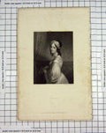 Original Old Antique Print Engraving Portrait Theresa Thomson Stone
