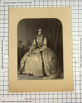 Original Old Antique Print Engraving Portrait Mrs Ashley Eyles Buckner