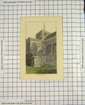 Original Old Antique Print Faringdon Church 1906 Architecture 20th Century