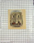 Original Old Antique Print Entrance Opera House Building 1800 Napoleonic Era