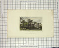Original Old Antique Print View Saltwood Castle Kent Ruins Dugdales