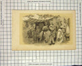 Original Old Antique Print Scene People Peshawur Coat Depot