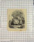 Original Old Antique Print Mandarin Man Servants Chinese People
