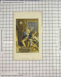 Original Old Antique Print 1866 Man Lady Chidlren Dear Daughters 19th