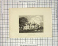 Original Old Antique Print View Weston Birt Gloucestershire England 20th