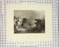 Original Old Antique Print Mill Llanberris Snowdon Wales Lacey
