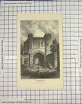 Original Old Antique Print C1800 Edgars Tower Worcester Woolnoth 19th Century