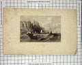 Original Old Antique Print East Cliff Hastings Stephenson Stanfield
