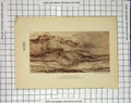 Original Old Antique Print 1853 Mountain Snowdon Clouds Ward LadyVictorian