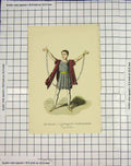 Original Old Antique Print Kean Leonatus Posthmus Theatre Garrick