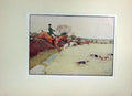 Original Old Antique Print Black Beauty Horse Anna Sewell Hunting Lord George