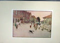Old Antique Print Black Beauty Horse Anna Sewell Market Place Sheep Cows