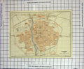 Original Old Antique Print Map Italy Street Plan Parma Cittadella
