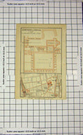 Original Old Antique Print *109 Map Italy Plan Certosa Pavia Torre Mangano
