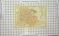 Original Old Antique Print *112 Map Italy Street Plan Brescia Castello
