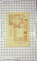 Original Old Antique Print Map Italy Plan Basilica Marco Palazzo Ducale