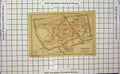 Original Old Antique Print Map Italy Street Plan Treviso Borgo Cavalli