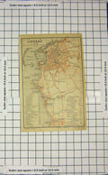 Original Old Antique Print Map Italy Street Plan Livorno Porto Nuovo