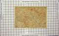 Original Old Antique Print Map Italy Pelago Pontassieve Poppi Verna