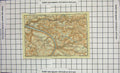 Original Old Antique Print Map Germany Schandau Dittersbach