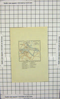 Original Old Antique Print Map Germany Street Plan Dessau Worlitz Grosser