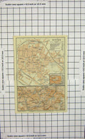 Original Old Antique Print Map Germany Street Plan Gorlitz Zittau