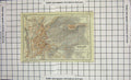 Original Old Antique Print Map Germany Street Plan Coburg Neuses Feste