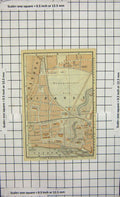 Original Old Antique Print Map Germany Street Plan Altona St. Paul Elbe