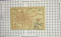 Original Old Antique Print Map Germany Street Plan Halberstadt Harsleben