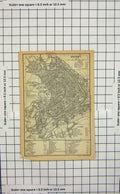 Original Old Antique Print Ref.78 Map Germany Street Plan Erfurt Petersberg