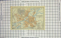 Original Old Antique Print Map Germany Street Plan Brandenburg Marienberg