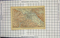 Original Old Antique Print Map Germany Dresden Weistropp Zschieren