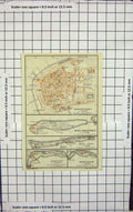 Original Old Antique Print Map Germany Plan Norderney Langeoog Wangerooge