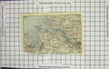 Original Old Antique Print Map Germany Helgolander Harburg Withelmshaven