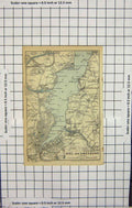 Original Old Antique Print *118 Map Germany Kiel Umgebung Friedrichsort Wik