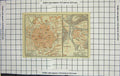 Original Old Antique Print Map Germany Street Plan Gottingen Munden Blume