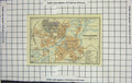 Original Old Antique Print *102 Map Germany Street Plan Brandenburg Marienberg