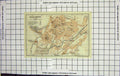 Original Old Antique Print Map Germany Street Plan Quedlinburg Der Kleers
