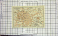 Original Old Antique Print *104 Map Germany Street Plan Halberstadt Harsleben