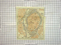Original Old Antique Print Map Germany Street Plan Lubeck Elbe Trave River
