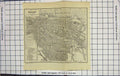Original Old Antique Print Map Germany Street Plan Rostock Unter-Warnow