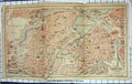 Original Old Antique Print Map Germany Street Plan Hamburg Innere Stadt
