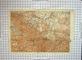 Original Old Antique Print Map Germany Gotha Ilmenau Arnstadt Weimar